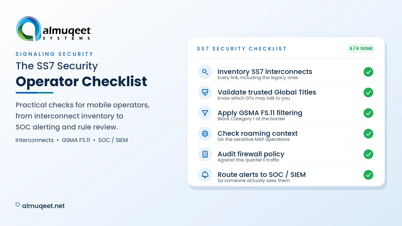 ss7-checklist ss7-checklist